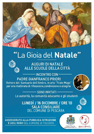 Domani "Frate Mago" si esibisce a Pescara per gli auguri di Natale a tutti i bambini delle scuole